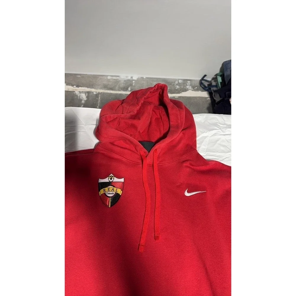 Nike Real Colorado Red Hoodie Mens Medium Soccer Pullover Sweatshirt
